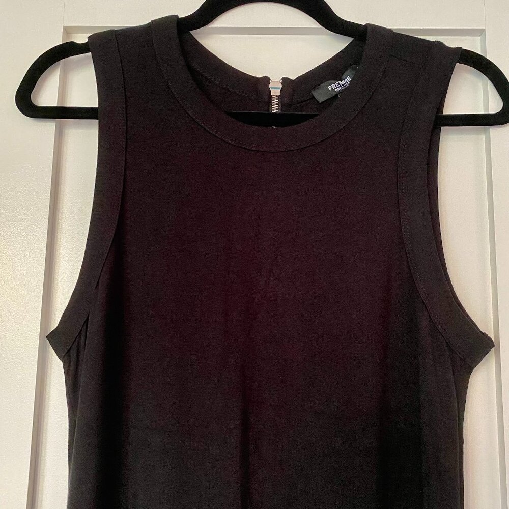 NWT long black sheath dress with back zipper size M